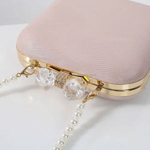 Bolsos de Mano Elegantes de PU con Incrustaciones de Diamantes, Cierre de Cremallera, Bolsos de Hombro Casuales Impermeables, Bolsos de Noche Elegantes - Product Image 3