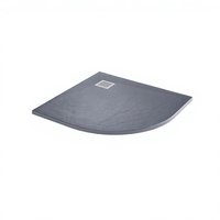 Receveur de douche BMC ES-H1 Quad Gris clair veiné naturel, anti-déformation, robuste, pour débit d'eau optimal