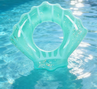 Bouée gonflable élégante en forme de coquillage, design nautique, flotteur de piscine pour la plage et la décoration sur le thème de la piscine
