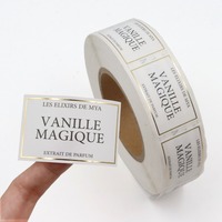 Étiquettes autocollantes en rouleau en feuille d'or de qualité supérieure, personnalisées pour bougies, imperméables, design de produit de luxe