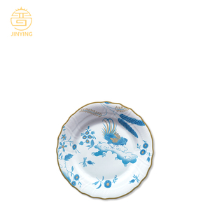 अनुकूलित रोमांटिक नए डिजाइन वेडिंग चार्जर प्लेट ब्लू बोन चीन डिनरवेयर - Product Image 2