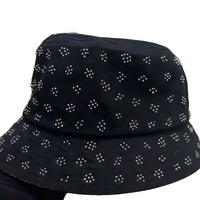 Summer Fashion 3D Embroidery Full Diamond Bucket Hat Handmade Trend Sunshade Sunscreen Fisherman Hat Unisex for Fishing Party