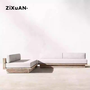 <span class=keywords><strong>Salon</strong></span> <span class=keywords><strong>de</strong></span> <span class=keywords><strong>jardin</strong></span> en bois <span class=keywords><strong>de</strong></span> teck pour hôtel, ensemble <span class=keywords><strong>de</strong></span> canapés d'extérieur, fauteuil en bois, canapé en U pour bar d'hôtel, chaise individuelle - Product Image 2