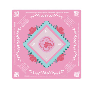 Mantel <span class=keywords><strong>de</strong></span> Lujo Silencioso Antideslizante y Antifricción con Diseño Floral <span class=keywords><strong>de</strong></span> Goma para <span class=keywords><strong>Mesa</strong></span> <span class=keywords><strong>de</strong></span> Póker y Mahjong - Product Image 3