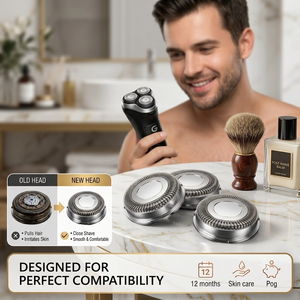 Universal Electric Shaver Replacement Foil and Cutter <b>Head</b> Kit Stainless Steel <b>Razor</b> Blade Accessories OEM Supply - Product Image 1