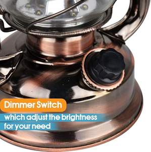 Теплый свет, железный винтажный стеклянный масляный керосиновый светильник, фитиль, переносная лампа для кемпинга, перезаряжаемая лампа с пламенем, бронзовый светодиодный фонарь, масляные лампы - Product Image 5