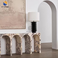 Table console de hall KT STONE, populaire et très vendue, en pierre naturelle artisanale, mobilier décoratif universel pour la maison et l'hôtel, en marbre