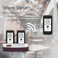 Système de téléavertisseur de restaurant sans fil à longue portée de 1600ft 16 buzzers de commande Food Trucks Distanciation sociale Compliance Order Call Features
