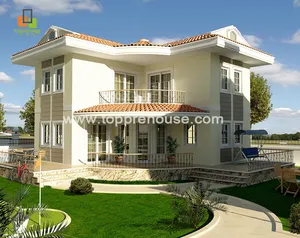 Luxury light steel structure prefab holiday floating house prefabricated customized morden villas luxueux are ready for sale