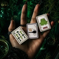 Jeu de Mahjong Américain Premium en Acrylique Grimoire Sorcière d'Halloween, 160 Tuiles, Cadeau pour Soirée de Jeu, Vente en Gros