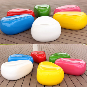 Chaises en Fibre de Verre Colorées de Luxe Y405, Meubles de Jardin Modernes et Durables pour Cour et Villa - Product Image 6