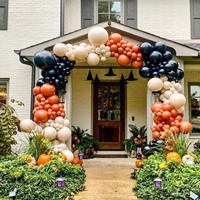 Accessoires de fête multi-usages, ballons gonflables de taille plus pour Halloween, arche de ballons colorés en latex et en feuille d'aluminium