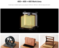 Nouvelle imprimante 3D dentaire automatique Snapmaker Artisan 3-en-1 grande taille avec boîtier, gravure laser et machine de découpe CNC PLA, garantie 1 an
