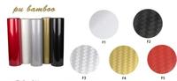Vinyle imprimé bambou tissé, vinyle imprimé bambou naturel, HTV sportif flexible pour la décoration de vêtements en polaire, artisanat DIY brut
