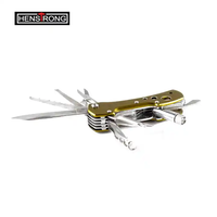 Couteau de poche pliable multifonctionnel 14-en-1 en acier inoxydable avec manche en aluminium, outil de survie pour le camping, la randonnée, le bricolage, personnalisable OEM