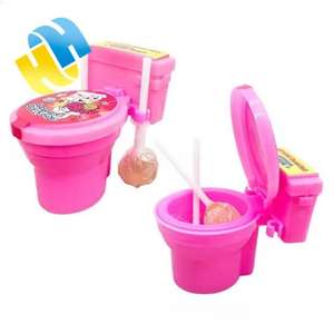 Şeker oyuncak sıcak satış lezzetli ve eğlenceli tuvalet şekli ekşi toz lolipop çocuk oyuncakları şeker toptan - Product Image 4