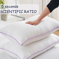 Oreillers pour lit king size, oreiller de sommeil, rembourrage en polyester, respirant, moelleux, doux, soutien moyen pour dormeurs sur le côté, le dos et le ventre