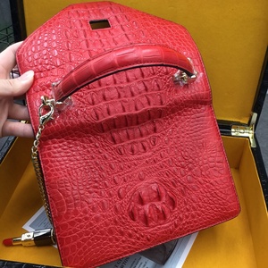 Bolso Bandolera de Moda para Mujer – Lujoso Bolso de Mano de Cuero 100% Piel de Cocodrilo, Elegante Bolso con Asa Superior Rosa - Product Image 4