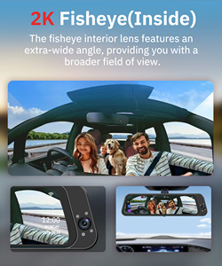 Cámara para Auto Carlover con IA, 4K, Pantalla de 9.66 Pulgadas, GPS, WIFI, ADAS, 3 Canales, Grabación en Bucle Delantera/Trasera, Resistente al Agua, Grabadora de Video DVR, 1 Año de Garantía - Product Image 2