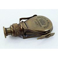 PARIJAT Handicrafts Newly Made Antique London 1917 Spy Glass Pocket Folding Brass Magnifier for Collectibles and Gifts