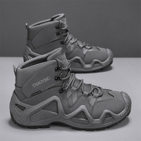 Bottes tactiques montantes pour hommes – Nouvelles chaussures de sport d'extérieur pour le désert, respirantes, résistantes à l'usure, avec embout en acier, en cuir