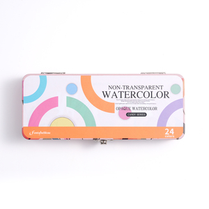 Peintures à l'<span class=keywords><strong>aquarelle</strong></span> semi-humides Fontainebleau 24 couleurs, godets magnétiques détachables, peintures à l'<span class=keywords><strong>aquarelle</strong></span> solides portables - Product Image 2