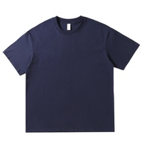 Kaos Katun Berat 220G Model Drop Shoulder Unisex Ukuran Eropa O Neck Polos Custom Logo Iklan Kaos Budaya Grosir