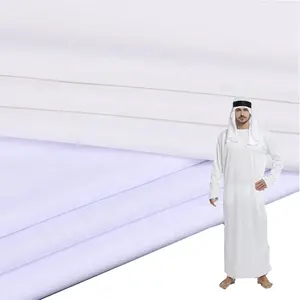 Kain jubah celup polos Rayon 65% poliester/35% kualitas tinggi untuk pakaian Muslim
