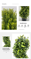Arbre topiaire artificiel en spirale en pot avec structure en PE et en fer, topiaire artificiel en forme de serpent pour la décoration de la maison/de l'entreprise