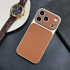 Nueva Funda para Teléfono, Nueva Funda de Cuero Lisa Color Naranja para <span class=keywords><strong>iPhone</strong></span> 17 Promax, Apple 15 Promax, Esmerilada 16, Anti-Caídas 15 - Product Image 3