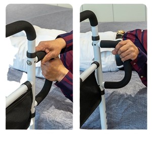 Bedside <b>Footstool</b> With Sensor Light Height <b>Adjustable</b> For Elderly White LQX-110047 - Product Image 4