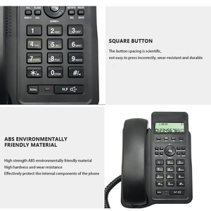 Peaksound P-999C điện thoại có dây với màn hình LCD người gọi ID treo tường & Máy tính để bàn sử dụng cho khách sạn và văn phòng 1 năm bảo hành - Product Image 5