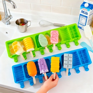 Nuevo Diseño, Molde de Silicona para Helados con 8 Cavidades, Molde para Hacer Helados con Forma de Frutas y Animales, Reutilizable, Libre de BPA, Apto para Alimentos - Product Image 3