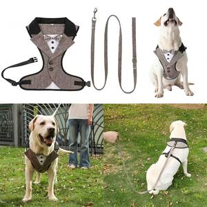 Tanpopo Polyester Pet Suit <strong>Harness</strong> for Large Medium Small Dogs Padded Feature Button Closure for Teddy Pomeranian Cat <strong>Labrador</strong> - Product Image 1