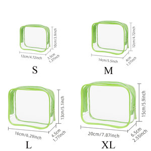 Nouveau Portable grande capacité étanche Transparent maquillage sacs de lavage <span class=keywords><strong>sac</strong></span> de rangement de voyage PVC clair <span class=keywords><strong>sac</strong></span> cosmétique avec fermeture éclair - Product Image 5