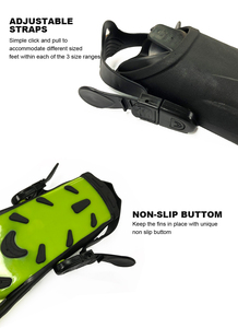 गर्म बिक्री वयस्क डाइविंग फिन फैक्टरी मूल्य कस्टम लोगो tpr नरम आरामदायक एडजस्टेबल डाइविंग फिन लंबे ब्लेड - Product Image 5