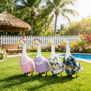 MSYO Disfraz de <span class=keywords><strong>Ganso</strong></span> para Porche Estilo Playa Hawaiana, Estampado Tropical, para Decoración de Jardín y Porche en Verano - Product Image 4