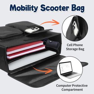 Nuevo Producto: Bolsa de Almacenamiento para Bicicleta y Scooter, Portátil, de Gran Capacidad, con Cierre de Cremallera, Unisex, de Poliéster Negro, para Ciclismo al Aire Libre - Product Image 3