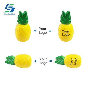 بيع بالجملة مخصص الأناناس الإجهاد الكرة بو رغوة واقعية مطبوعة شعار القلق الصيف موضوع الترويجية هدية الإغاثة - Product Image 4