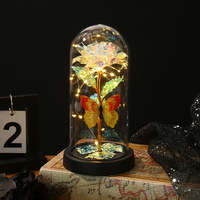Ornements lumineux en verre acrylique en gros, fleurs éternelles Tanabata, Saint-Valentin, veilleuse chaude, Noël, Nouvel An