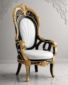 Sillón Individual de Diseño Premium con Acentos Reales y Estructura de Madera Sólida Resistente para Decoración Moderna del Hogar - Product Image 2