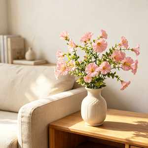 Spray di Fiori Artificiali di Glicine in Seta da 37 cm per Decorazioni Domestiche, Giardino, Cortile, Patio, Portico, Balcone, Tavolo, Vaso da Esterno - Product Image 5