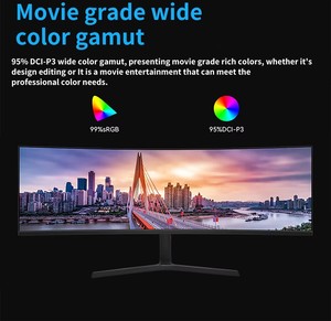 Monitor da Gaming Curvo Ultrawide da 49 Pollici 144Hz 165Hz Rapporto Schermo <span class=keywords><strong>32</strong></span>:9 Tempo di Risposta 1ms - Product Image 4