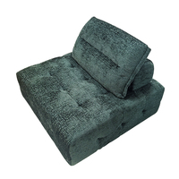 Pouf convertible carré en velours rembourré, avec rembourrage en mousse, repose-pieds moelleux et duveteux avec rangement pour appartement, villa, salon moderne