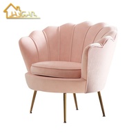 Fauteuils d'appoint pour salon d'hôtel et mobilier de loisirs moderne, canapés individuels pour salon, fauteuil d'appoint de luxe rose design