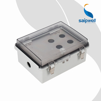Saipwell Boîte De Jonction À Charnière Couvercle Transparent En Acier Inoxydable Clip IP65 Boîtier En Plastique Étanche pour Projet Électrique