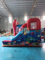 En stock videur de poulpe gonflable de qualité commerciale avec toboggan pour la location Château gonflable sur le thème de l'océan