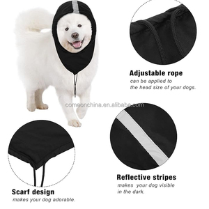 Cache-oreilles pour chien, bandeau pour oreilles de chien, accessoires pour animaux de compagnie, chapeau pour chiens, cache-oreilles pour chiens, colliers pour chats, sweats à capuche gris pour grands chiens - Product Image 4
