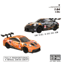 Voiture télécommandée miniature pour enfants à l'échelle 1/64 avec fonction de démonstration automatique, 3 vitesses, 40 minutes d'autonomie, batterie 3,7 V, jouet voiture télécommandée