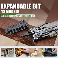 Pince multifonction professionnelle Xhandle MT-05 25-en-1 avec lame en acier inoxydable VG10 et jeu de tournevis pour la survie, le camping et la réparation